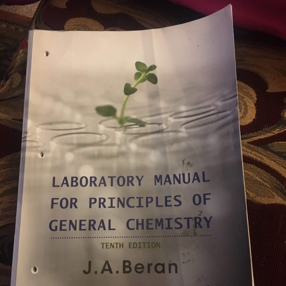 Laboratory Manual Principles of General Chemistry
